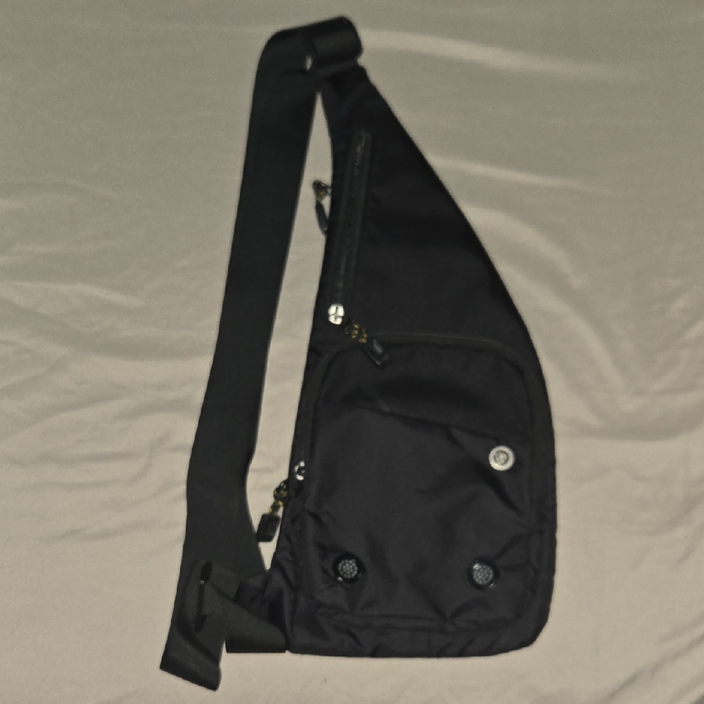 Black Men's Crossbody Sling Bag